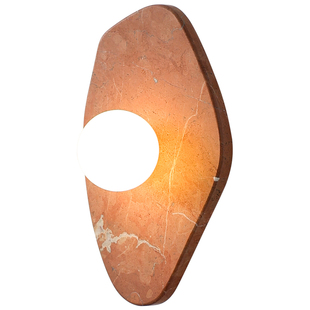 西早天然大理石壁灯法式中古风客厅卧室灯轻奢玄关入户过道楼梯灯