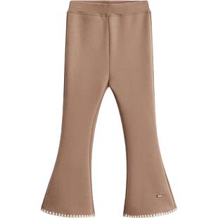 爱法贝童装2024秋冬新款女童打底裤外穿中大儿童装休闲喇叭裤