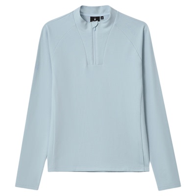 蜘蛛秋冬女子柔软长袖半拉链T恤