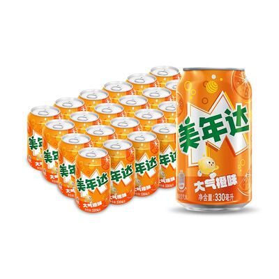 百事可乐美年达橙味碳酸饮料