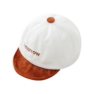 娃丽比婴儿鸭舌帽春秋季帽子男宝宝棒球帽女童遮阳帽冬防风灯芯绒