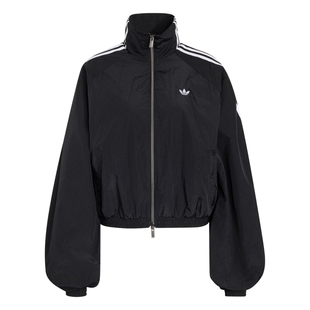 时尚百搭宽松漏斗领运动薄外套女装春季新款adidas阿迪达斯三叶草