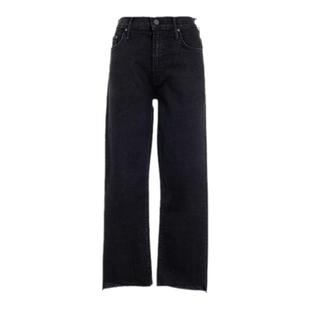 MOTHER 春秋女士休闲黑色微喇牛仔裤银泰百货精品 301574