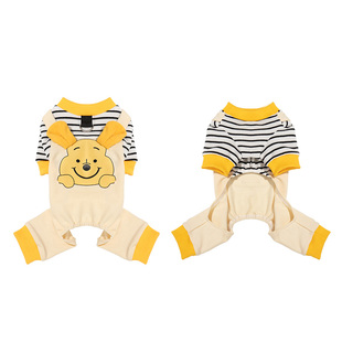 狗狗衣服春装薄款可牵引四脚背带裤宠物泰迪比熊防掉毛小型犬服装