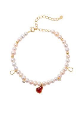 鸿运葫芦珍珠手链925纯银