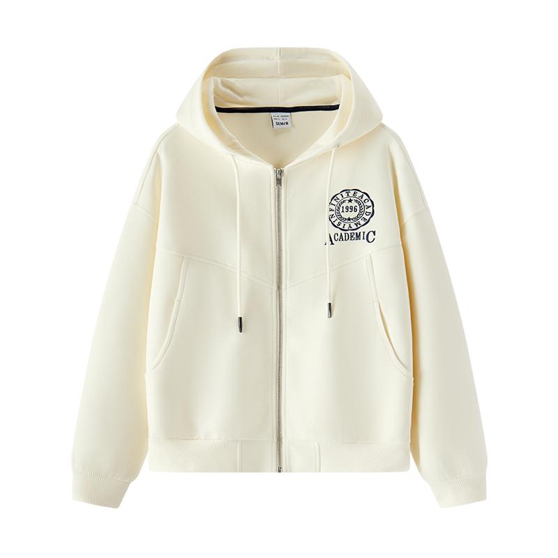 [商场同款]森马外套女刺绣开春女装卫衣2025春秋新款上衣质感夹克