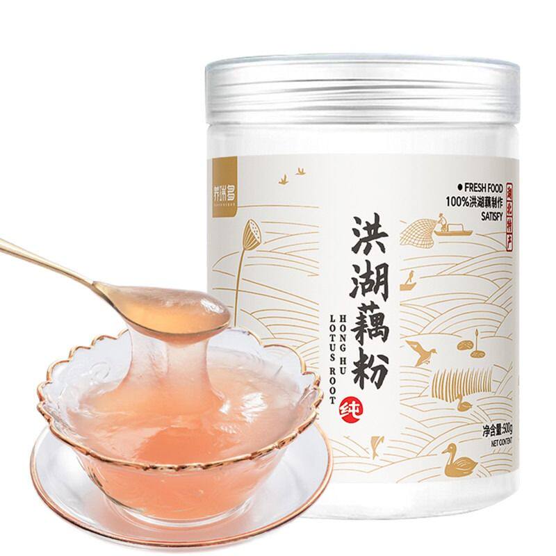 洪湖纯藕粉耦粉孕妇无添加原味莲藕粉官方旗舰店冲泡罐装健康纯正
