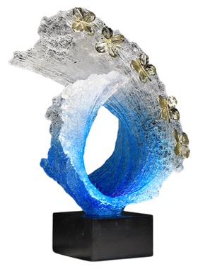 风生水起摆件轻奢高级感开业礼物