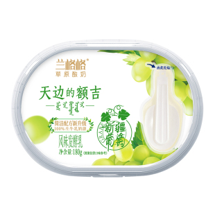 兰格格草原酸奶天边的额吉新疆葡萄味低温酸奶180g*2盒内蒙古