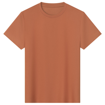 2025年夏季高端莫代尔男士圆领短袖T恤纯色丝光棉桑蚕丝体恤衣服