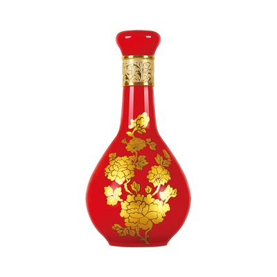 官方授权红星二锅头52度富贵花开百年500ml纯粮白酒礼盒过年送礼