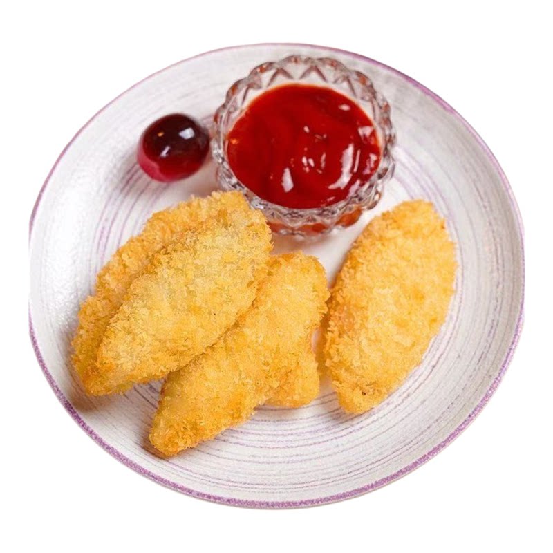 深海鳕鱼排油炸小吃裹粉鳕鱼条