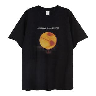 Parachutes-Coldplay 酷玩乐队专辑印花短袖T恤 同款周边宽松摇滚