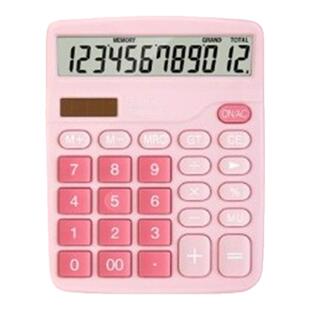得力计算器学生用大屏幕双电源计数器女神款小号儿童计算机小巧便携会计专用官方正品办公文具