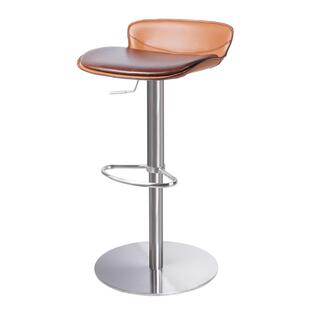 【进口油蜡黄牛皮】真皮吧台椅子中古风轻奢家用升降高脚椅吧台凳