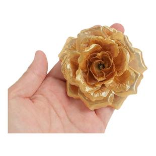 仿真玫瑰花头假花绢花 DIY手工花环材料发饰头饰装饰材料婚庆拍照