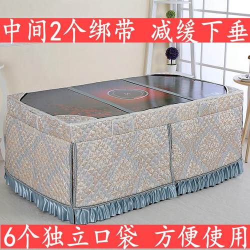 欧式12片电炉罩套加厚长方形烤火桌子罩套家用客厅茶几烤火炉桌罩