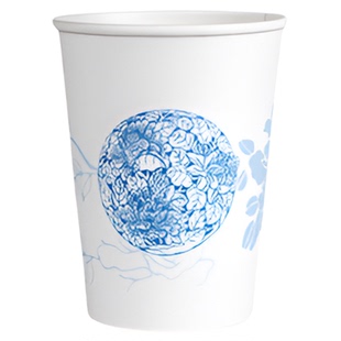 纸杯一次性加厚水杯商用定制食品级杯子整箱批发红色纸杯