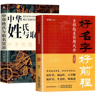 2册中华姓氏与取名宜忌+好名字好前程 中国民间代代相传的非遗文化取名的方法与禁忌藏在笔画里的吉祥寓意和华夏基因姓名文化常识