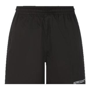 【折扣】REPRESENT 春季纯色字母刺绣男士休闲运动百搭松紧腰短裤
