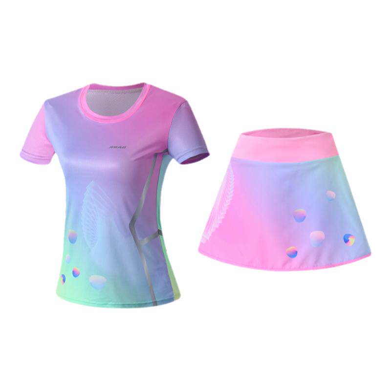 骑行服运动套装户外跑步夏季速干羽毛球马拉松队服女子短袖上衣