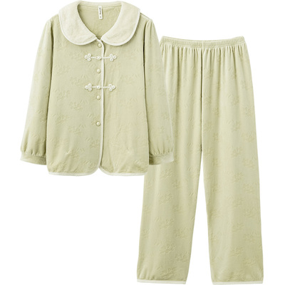 思莉太太女海岛绒睡衣