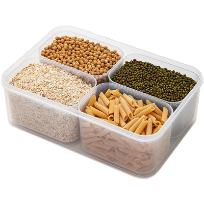 五谷杂粮收纳盒分格保鲜盒厨房香料盒冰箱冰粉配料商用小料水果盒