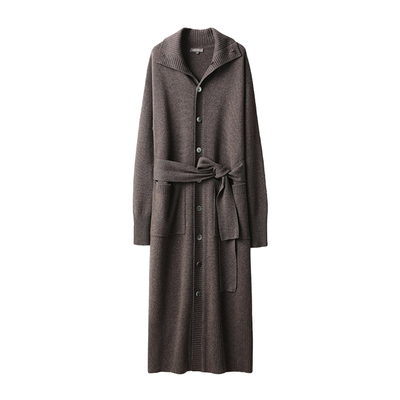 东黎设计款两穿针织大衣