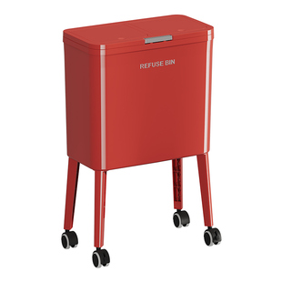 厨房垃圾桶家用高脚免弯腰2026新款干湿分离客厅带盖可移动大容量