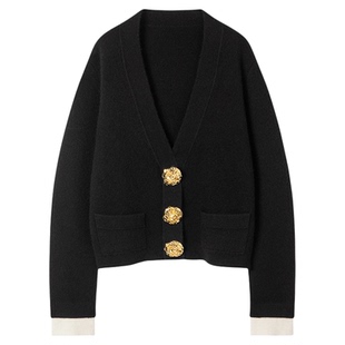 骨子里气场全开~四平针加厚羊绒开衫女纯羊绒毛衣针织开衫外套