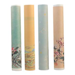 红星官方旗舰店 复古蜡染长卷千里江山图微喷手卷彩笺半生半熟古风复古书法小楷毛笔空白作品纸安徽泾县