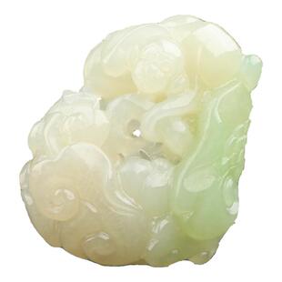 梵峙和田玉翠青如意猴子香囊挂件吊坠镂空古风工艺精美送证书