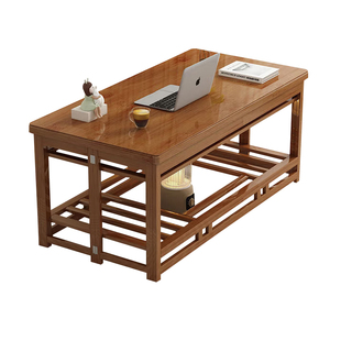 烤火桌家用取暖桌子餐桌可折叠楠竹烤火架冬天客厅简易长方形茶几