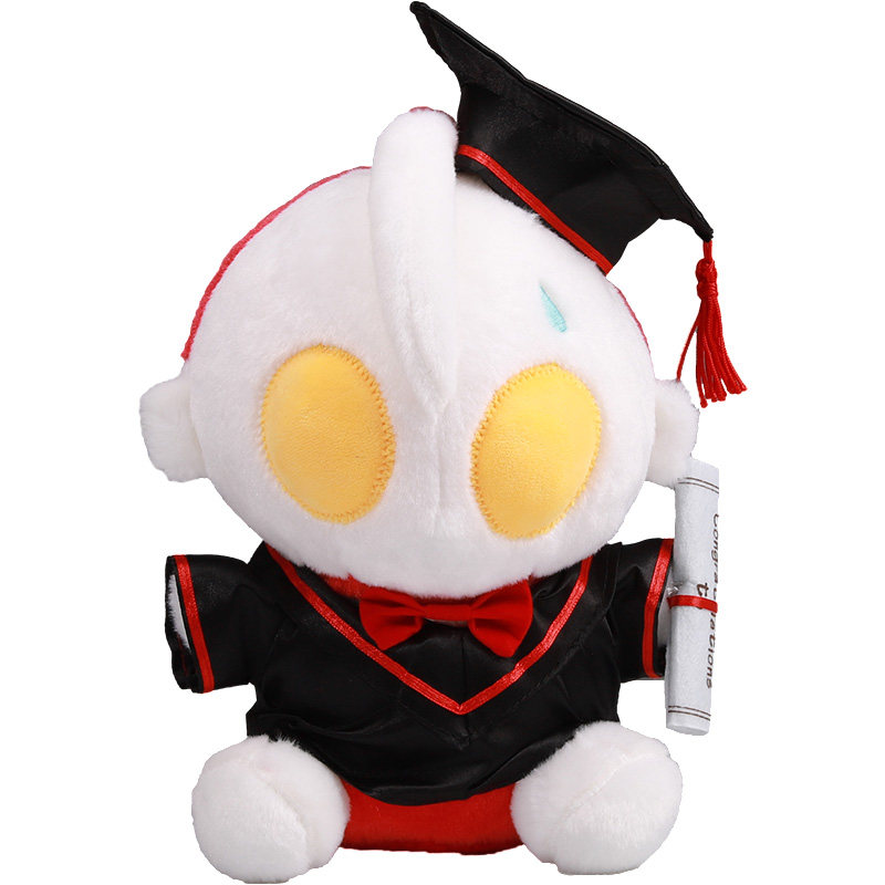 幼稚园毕业公仔博士帽布娃娃学士服小学玩偶拍照网红自嘲熊礼物女