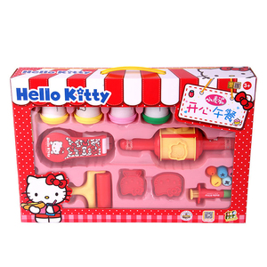 凯蒂猫开心午餐8607小麦泥彩泥工模具无毒橡皮泥儿童手工制作玩具
