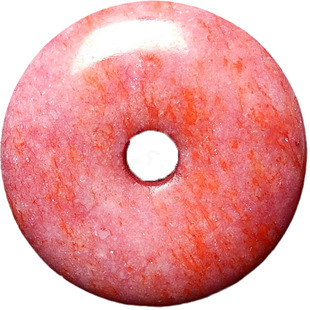 高仿鸡血石平安扣吊坠大号平安扣玉坠女汉服玉佩影视道具挂件车挂