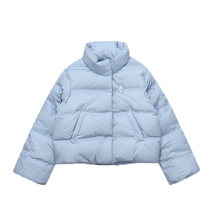 tokidoki2025冬季新款LOGO压胶短款羽绒服女款时尚百搭外套