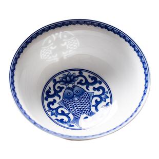 古镇陶瓷景德镇青花玲珑瓷餐具碗碟套装礼盒中式家用瓷器套装碗盘