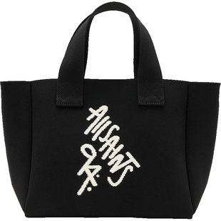 ALLSAINTS女士斜跨手提包涂鸦Logo小方包袋2025年秋季女包W454XC