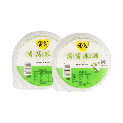 窝窝盒装甜酒酿米酒375g×2盒