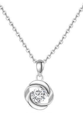 老凤祥四叶草999银项链女款轻奢锁骨链纯银吊坠生日礼物送女朋友