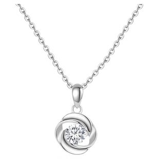 老凤祥四叶草999银项链女款轻奢锁骨链纯银吊坠生日礼物送女朋友