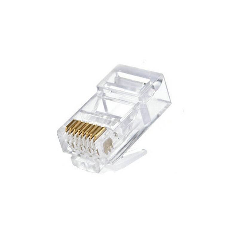 CAT6六类网络水晶头8P8C千兆网线水晶头0.35三叉纯铜片1000个/袋