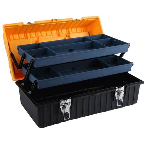 折叠工具箱 三层车载大号工具盒 家用收纳手提式多功能维修工具