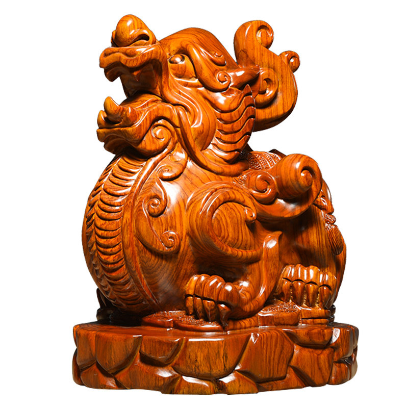 开运貔貅摆件客厅红木工艺品