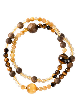 【财财万贯】虎眼石金发晶水晶沉香手串范李李招贵赐福男女手链