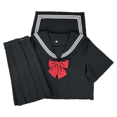 樱奈家原创JK制服黑三本水手服
