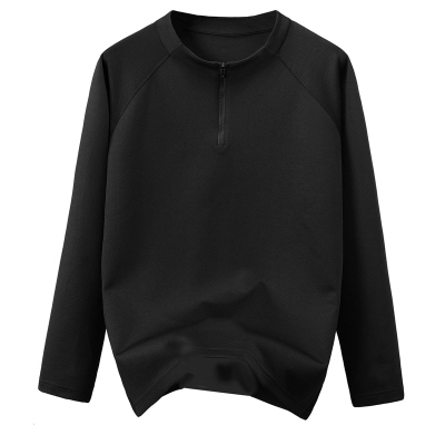 弹力长袖t恤大码打底衫半拉链