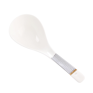 欧式简约骨瓷大汤勺汤匙长柄陶瓷大勺子家用餐具勺瓷器勺大调羹