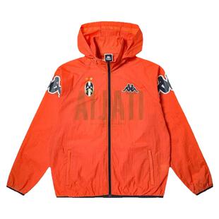 Kappa卡帕复古运动皮肤衣新款男美式字母防风衣连帽开衫空调衫